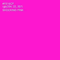 #FE16CF - Shocking Pink Color Image